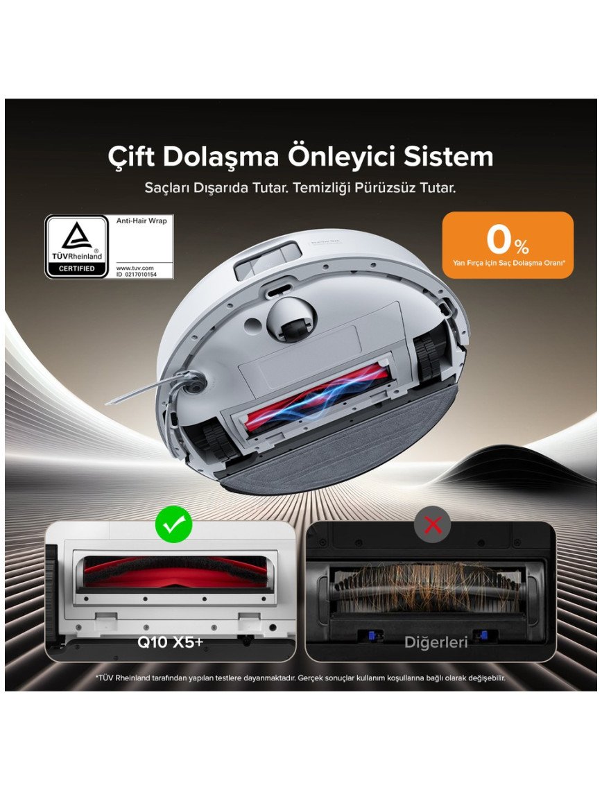 Roborock Q8 Max Pro Plus Akıllı Robot Süpürge Beyaz